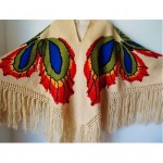 vintage 1960s butterfly knit poncho cape