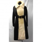 vintage 1960s golet wool coat with mink trim