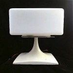 vintage 1960s laurel glass cube lamp