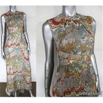 vintage 1960s marble print maxi dress