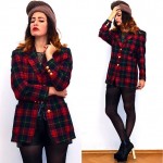 vintage 1960s tartan plaid blazer