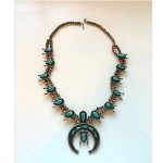 vintage 1960s zuni squash blossom necklace