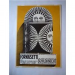 vintage 1962 original piero fornasetti exhibition poster