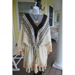 vintage 1970s boho sweater cape