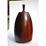 vintage 1970s rude osolnik turned wood vase