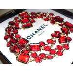 vintage 1980s chanel crystal necklace