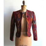 vintage 1980s cropped tapestry jacket