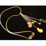 vintage 1980s givenchy dangle charm necklace