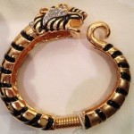vintage 1980s kenneth jay lane tiger bracelet