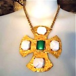 vintage alexis kirk maltese cross necklace