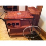 vintage arthur umanoff bar cart