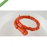 vintage carved coral serpent dragon bracelet