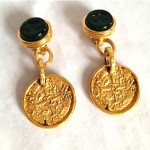 vintage chanel poured glass earrings