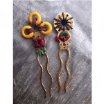 vintage claire deve bakelite hair pins