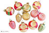 vintage collection of glass christmas ornaments