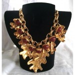 vintage dauplaise acorn necklace
