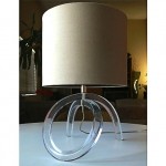 vintage dorothy thorpe attributed lucite pretzel lamp