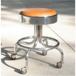 vintage drafting chrome rolling stool