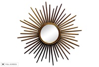 vintage french tole sunburst mirror