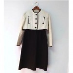 vintage geoffrey beene linen dress with jacket set