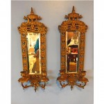 vintage glo mar brass dolphin mirror sconces