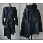 vintage issey miyake leather suit