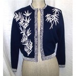 vintage lily koo beaded cashmere sweater