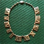 vintage margot de taxco roman numeral necklace