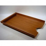 vintage mid-century peter pepper walnut letter desk tray