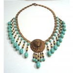 vintage miriam haskell egyptian revival necklace