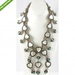 vintage mother of pearl squash blossom necklace