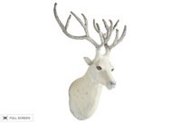 vintage paper mache deer mount with glass eyes