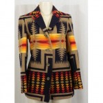 vintage pendleton wool blanket blazer coat