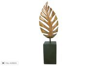 vintage teak danish leaf sculpture