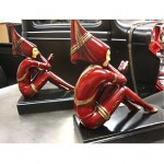 vintage 1928 pair of gerdago pixie bookends