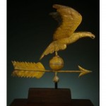 antique 1800s gilded copper weather vane