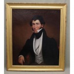 antique 1820s oil portrait