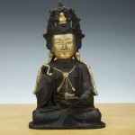 antique chinese ming dynasty bronze buddha figure