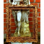 antique early 19th century ornate gilt gesso frame