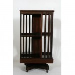 antique edwardian mahogany revolving bookcase