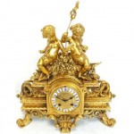 antique french ormulu cherub mantle clock