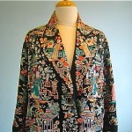 antique hand embroidered chinese silk shawl coat