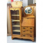 antique maple cabinet