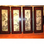 antique set of chinese porcelain wall plaques