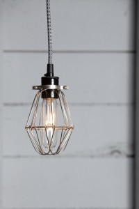 vintage wire cage light pendant