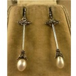 victorian diamond and pearl earrings