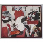 vinatge mildred birnbaum abstract oil painting