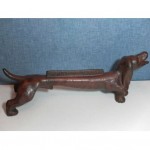 vintage 1900s universal foundry cast iron dachshund boot scraper