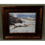 vintage 1928 franklin bennett seascape oil painting