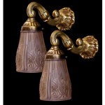 vintage 1930s art deco brass wall sconces